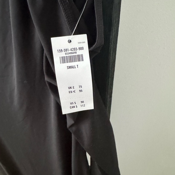 NWT Abercrombie Black, Long Sleeve, Off Shoulder, Bodycon Maxi Dress. Sz ST. - Picture 3 of 3